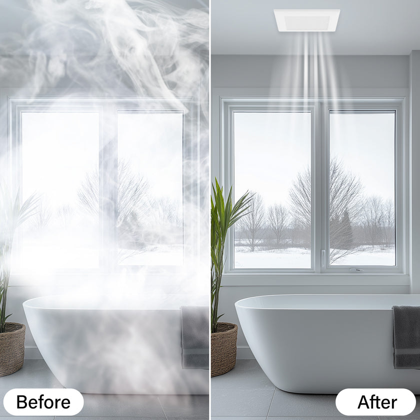 JULLISON Ventilation Fan With Grille for Bathroom and Home, 100CFM, 25W Ceiling Mount Shower Exhaust Fan, 120V, White, Wet Rated, ETL Certified