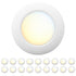 JULLISON 20 Packs 4 Inch White LED Low Profile Recessed & Surface Mount Disk Light, Round, 10W, 600 Lumens, 5CCT Field Selectable, CRI80, DOB Design, Dimmable, Wet Rated & ETL Listed